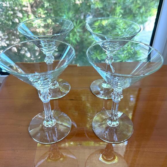 Vintage Libbey Stardust Martini Glasses Set of 4 – 6.5 oz - Picture 3 of 11